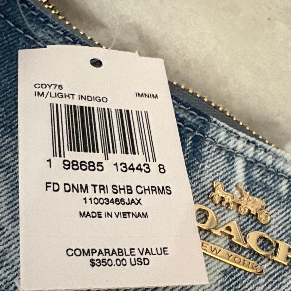 Coach Denim With All Original Charms. authentic - Picture 5 of 9